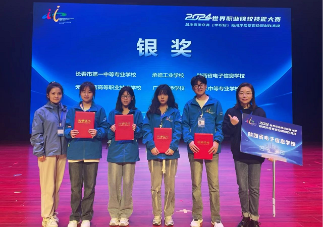 图为“动漫制作”赛项获得银奖团队合影 - 副本.png